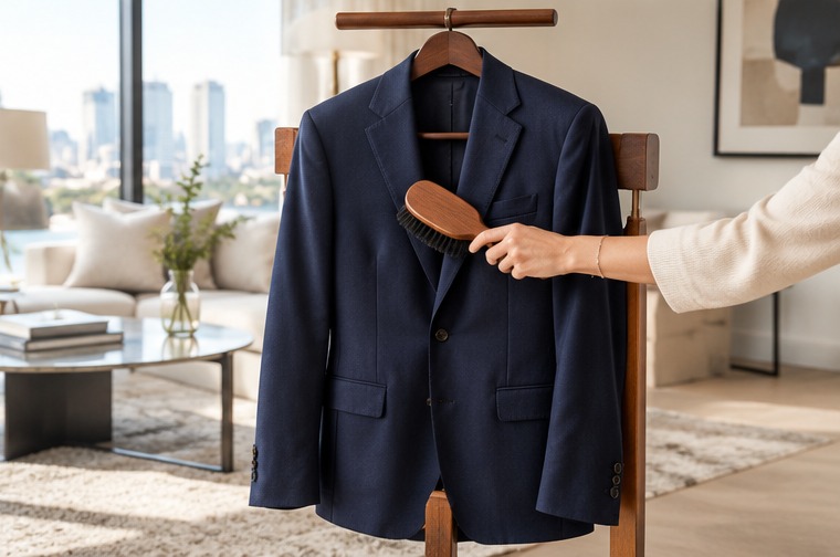 Close-up of workwear fabric for checking a small stain
