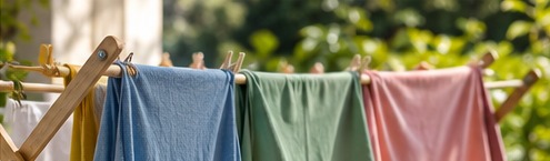 A row of front-loading washing machines
